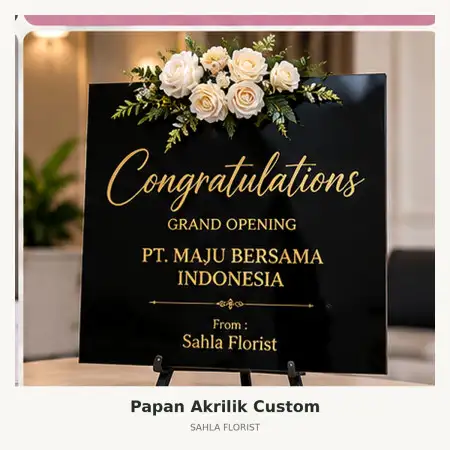 Papan Bunga Akrilik Medan Denai